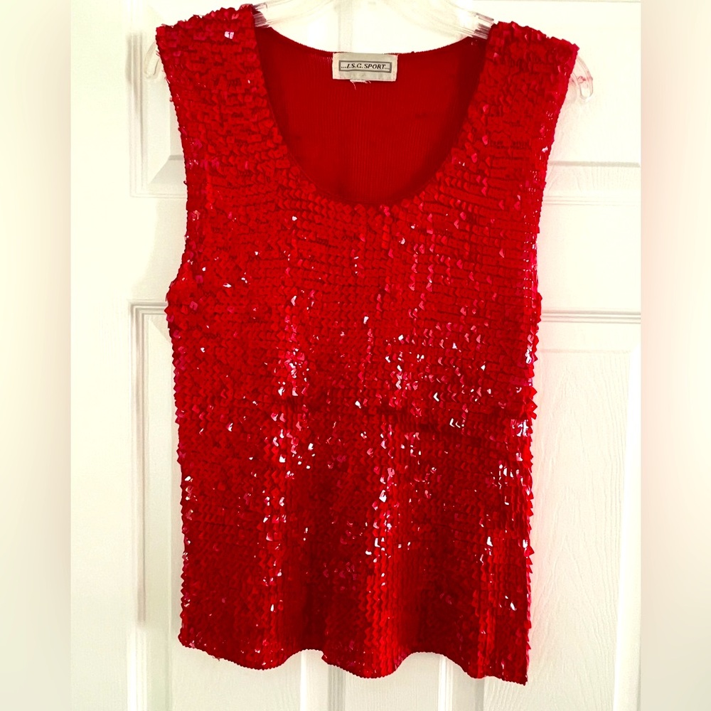 Beautiful red sparkly top
